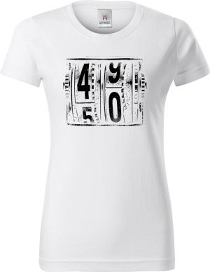 Padesátka na tachometru, černý tisk