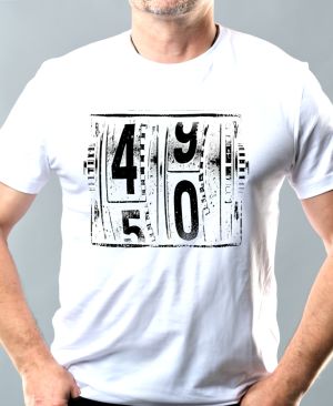 Padesátka na tachometru, černý tisk