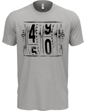 Padesátka na tachometru, černý tisk