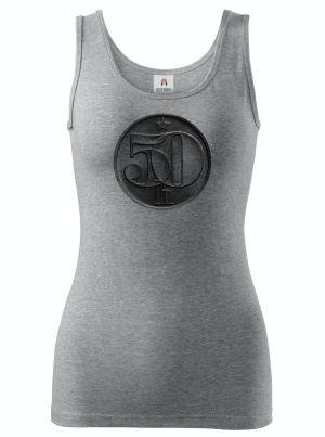 Padesátník, bez textu, černý potisk