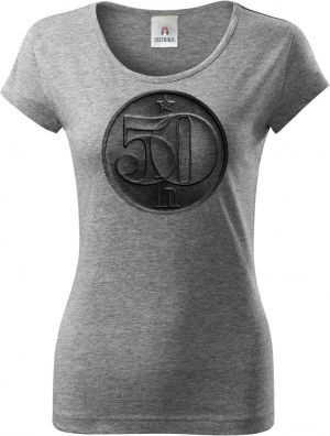 Padesátník, bez textu, černý potisk