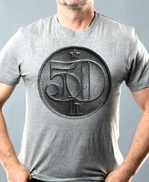 Padesátník, bez textu, černý potisk