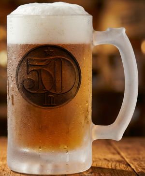 Padesátník, bez textu, černý potisk