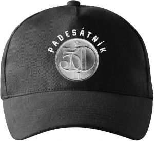 Padesátník, ideální dárek k narozeninám, bílý potisk