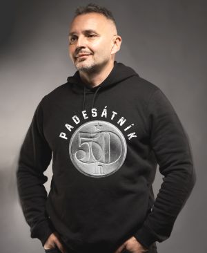 Padesátník, ideální dárek k narozeninám, bílý potisk