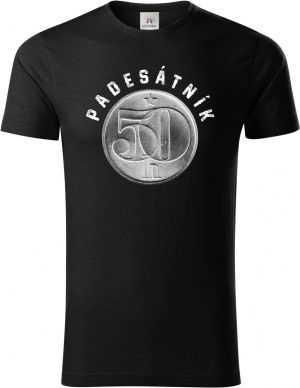 Padesátník, ideální dárek k narozeninám, bílý potisk