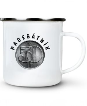 Padesátník, ideální dárek k narozeninám, bílý potisk
