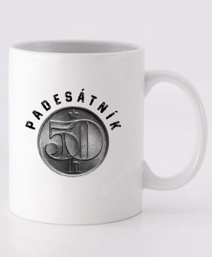 Padesátník, ideální dárek k narozeninám, černý potisk