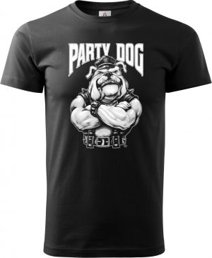 Party dog šéf, bílý potisk