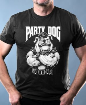 Party dog šéf, bílý potisk