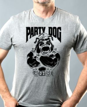 Party dog šéf, černý potisk