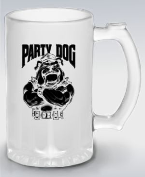 Party dog šéf, černý potisk