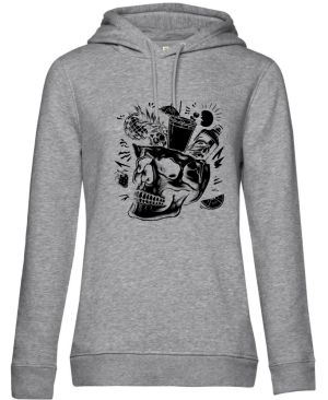 Párty v hlavě, lebka, V2, černý tisk