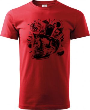 Párty v hlavě, lebka, V2, černý tisk