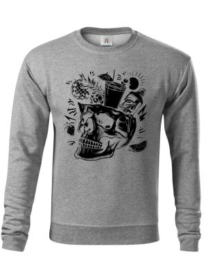 Párty v hlavě, lebka, V2, černý tisk