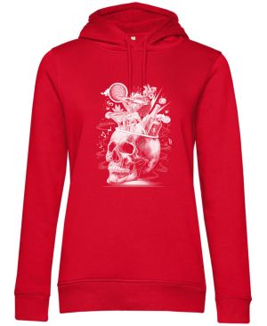 Párty v hlavě, lebka, V3, bílý potisk