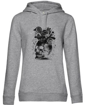 Párty v hlavě, lebka, V3, černý tisk