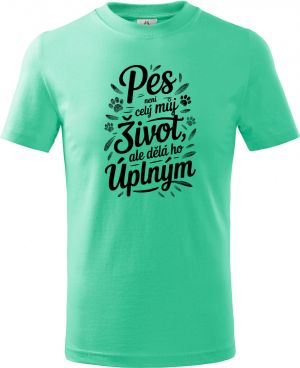 Pes není celý můj život, ale dělá ho úplným, černý tisk