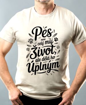 Pes není celý můj život, ale dělá ho úplným, černý tisk