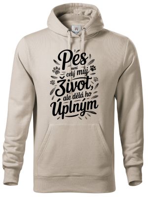 Pes není celý můj život, ale dělá ho úplným, černý tisk