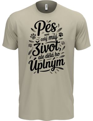 Pes není celý můj život, ale dělá ho úplným, černý tisk