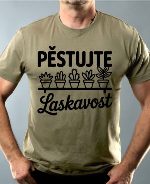 Pěstujte laskavost, kaktusy, černý tisk