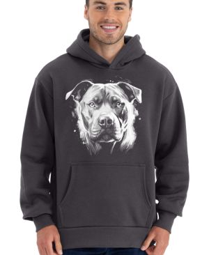 Pitbull, bílý tisk