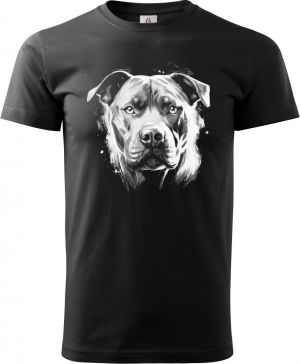 Pitbull, bílý tisk