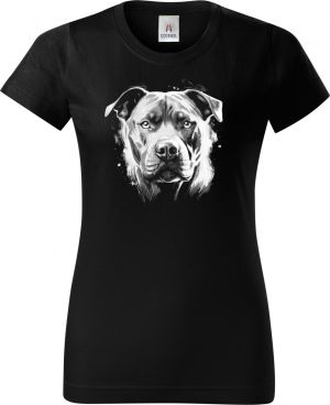 Pitbull, bílý tisk