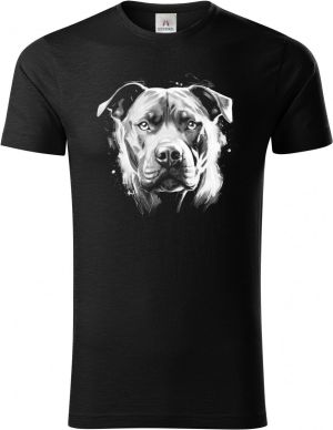 Pitbull, bílý tisk