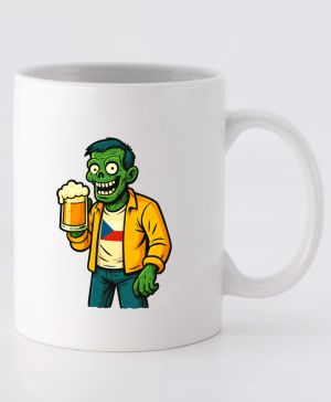 Pivní zombie, bílý potisk