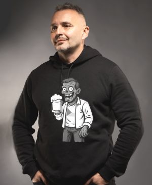 Pivní zombie, bílý potisk