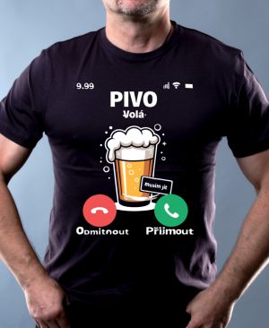 Pivo Volá, vtipné tričko,