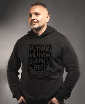 Plynně mluvím slepičí řečí, černý tisk