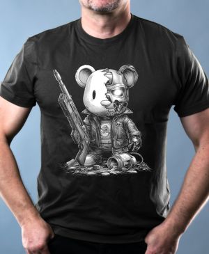 Plyšový terminátor, bílý tisk