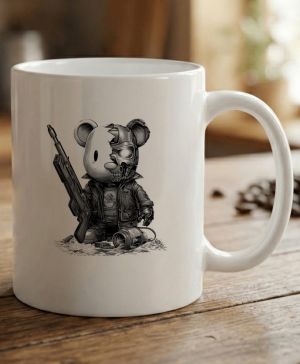 Plyšový terminátor, černý tisk