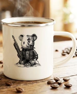 Plyšový terminátor, černý tisk