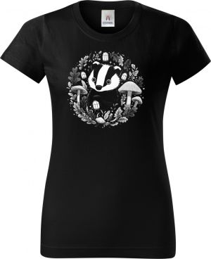 Podzimní jezevec, bílý potisk