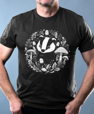 Podzimní jezevec, bílý potisk