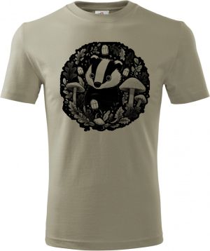 Podzimní jezevec, černý potisk