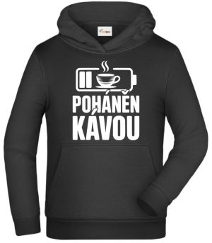 Poháněn kávou, bílý potisk