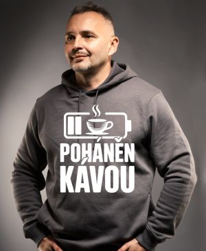 Poháněn kávou, bílý potisk
