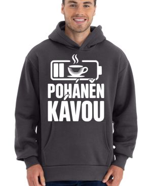 Poháněn kávou, bílý potisk