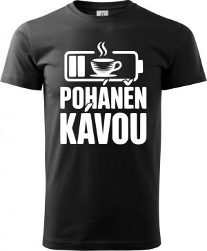 Poháněn kávou, bílý potisk