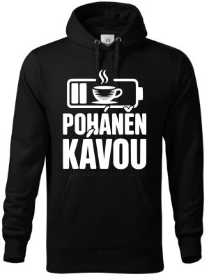 Poháněn kávou, bílý potisk