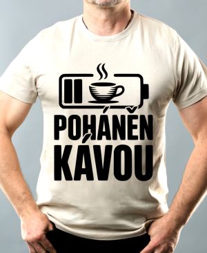 Poháněn kávou, černý potisk