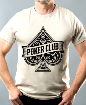 Poker Club, černý potisk