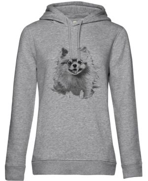 Pomeranian, černý tisk