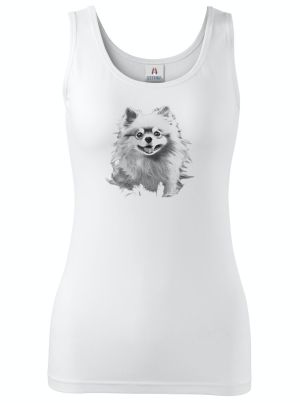 Pomeranian, černý tisk