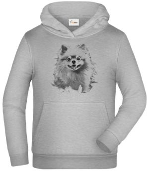 Pomeranian, černý tisk
